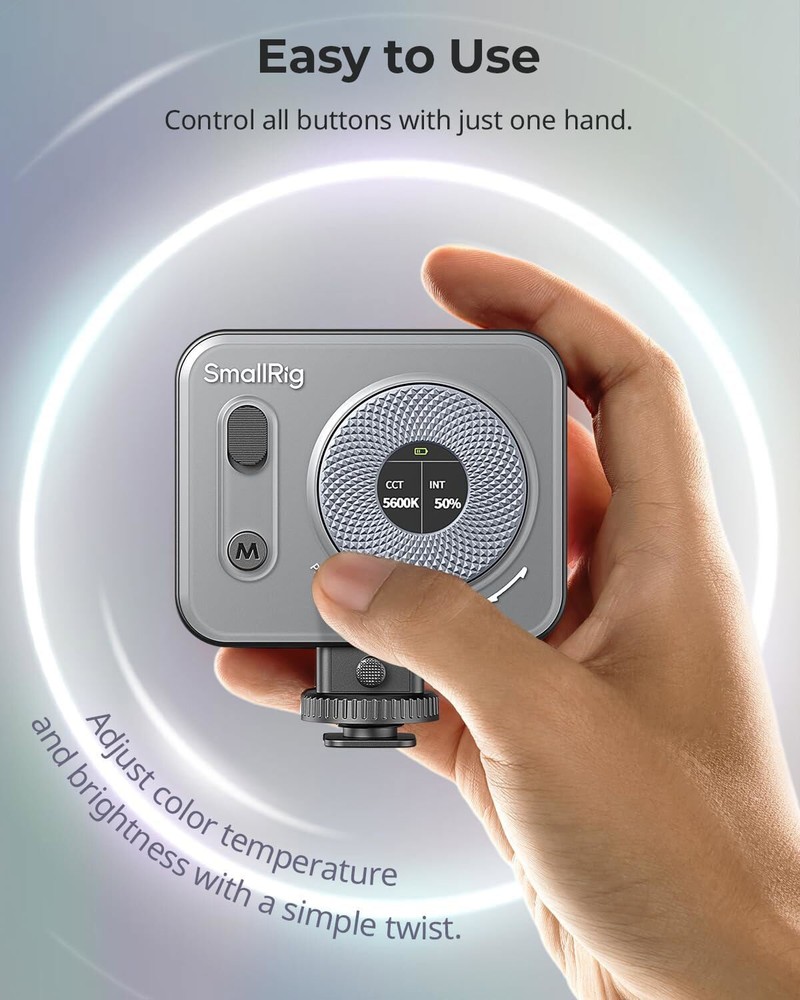 SmallRig Vibe P96 Pro mini LED Video Light, Vlog Fill light w/ 5 special effect