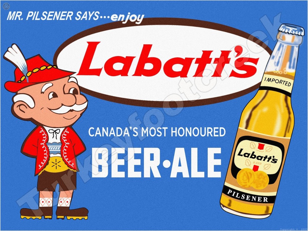 Labatt's Beer Ale 9" x 12" Metal Sign