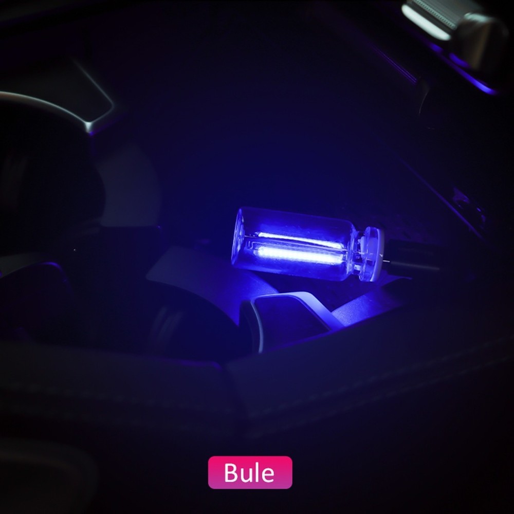 2PCS Mini USB Retro Night Light Bulb, Touch Dimmable Car Interior Ambient Lights