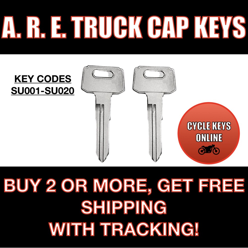 A.R.E. Truck Cap Replacement Keys Cut to Code Key Codes SU001-SU020
