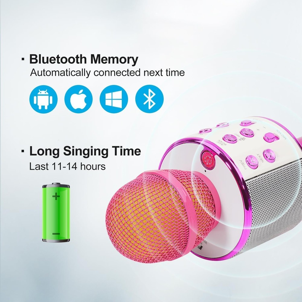 Compact Handheld Karaoke Microphone – Wireless Fun for Kids & Teens Everywhere