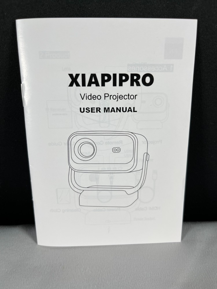 Xiapi Pro Z9 White Portable Remote Control Smart Projector Bundle