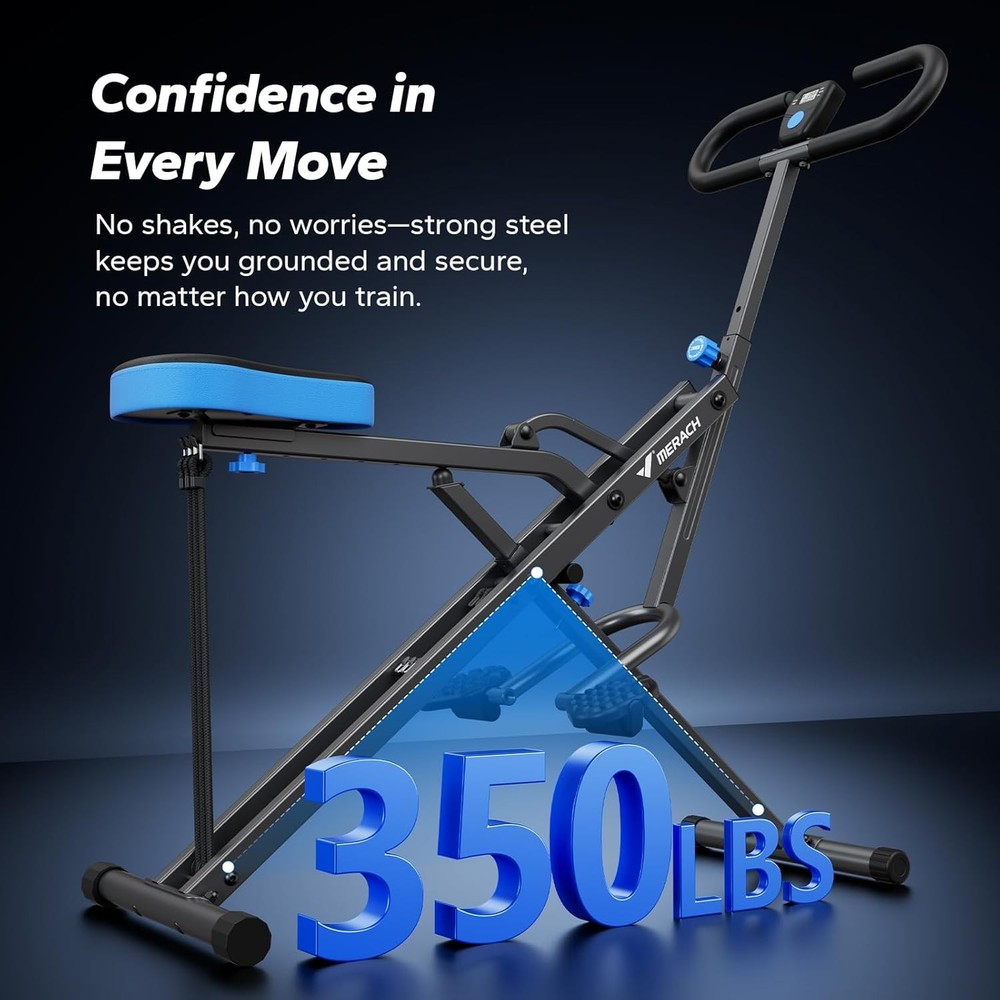 MERACH R07 2-in-1 Squat & Rowing Machine – Foldable Glute & Leg Trainer