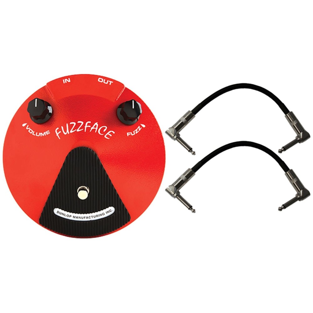 Dunlop JDF2 Fuzz Face Distortion Effects Pedal w/ Patch Cables