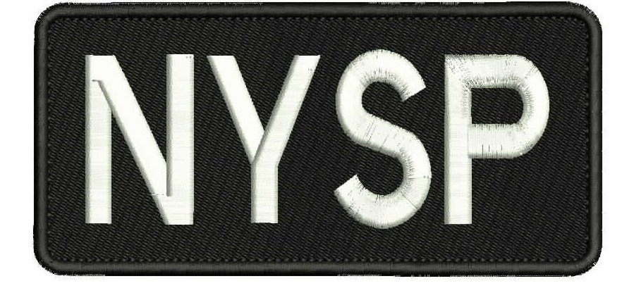 NYSP embroidery patch 3x6.5 hook on back