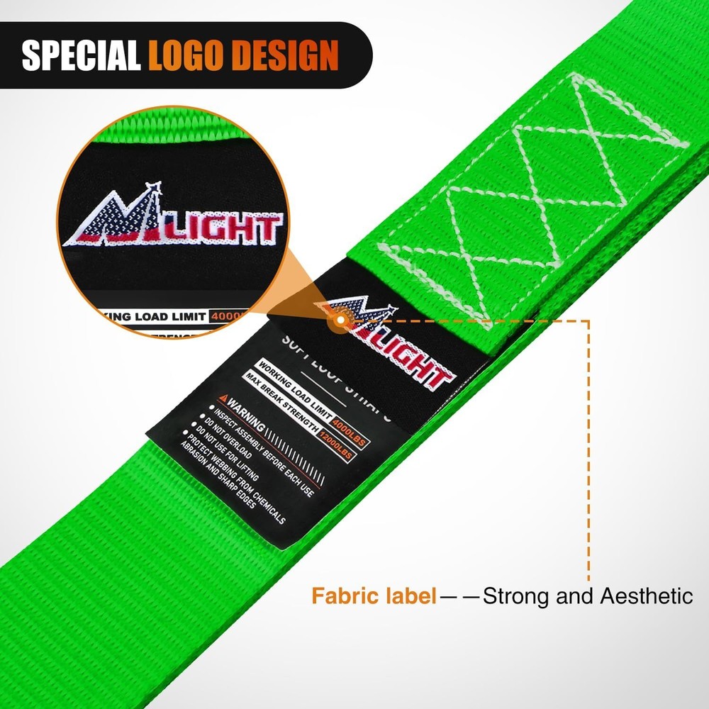 Nilight Soft Loop 1.7????17" Motorcycle Tie Down Straps Orange Red Yellow Green