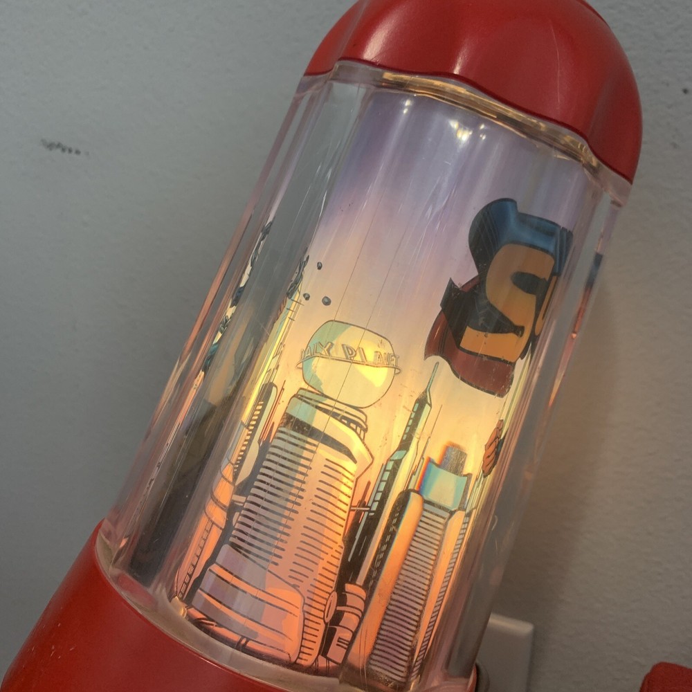 vintage superman carousel light up spinning nightlight
