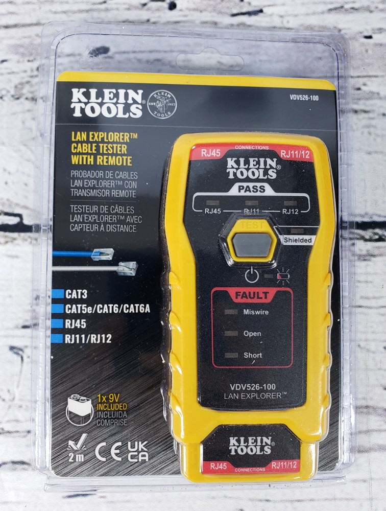 Klein Tools VDV526-100 LAN Explorer Data Cable Tester With Remote