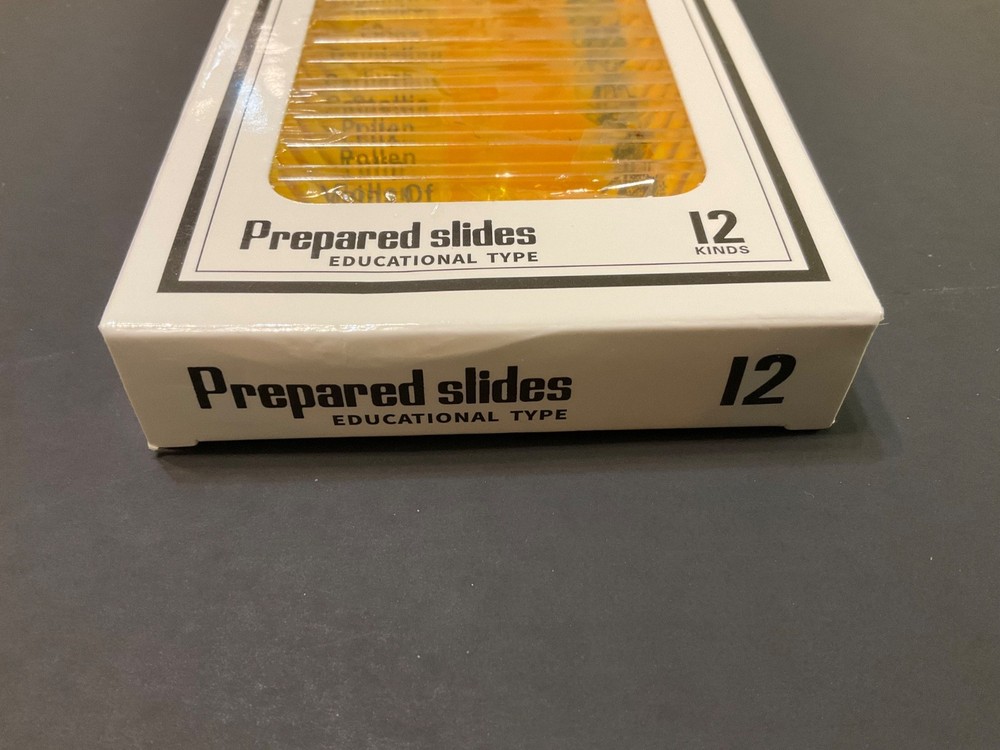 48 Pcs Prepared Microscope Slides Specimen Animals Insects Plants Flowers Sample
