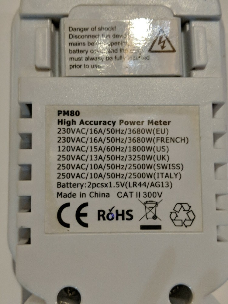 High Accuracy Power Meter Model No. PM80