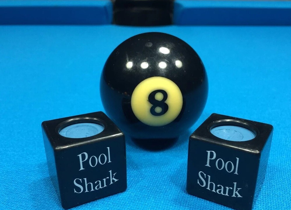 ( 2) Billiard Pool Cue Chalk Box Holder " Pool Shark “