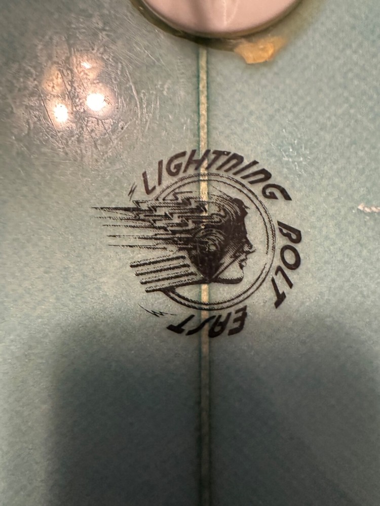 Vintage 1970’s Lightning Bolt Surfboard