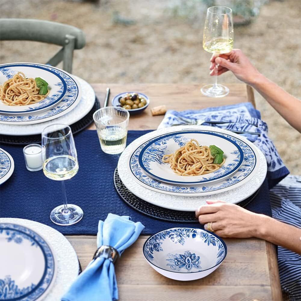 Melamine Dinnerware Sets-12pcs floral dinnerware set Traditional flower
