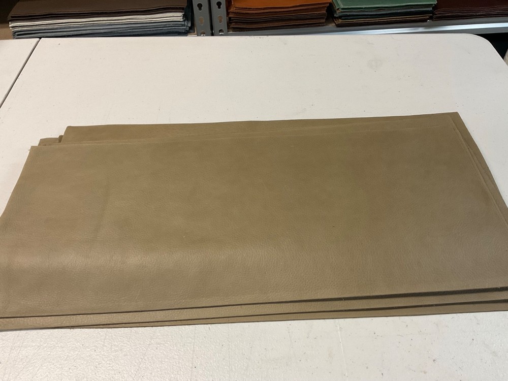 4 Olive leathers panels 10.25”x 24”