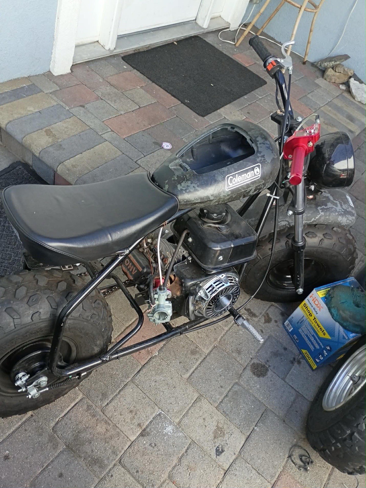 Coleman CT200U-EX Mini Motorcycle Gas Powered Black Integrated Footrest