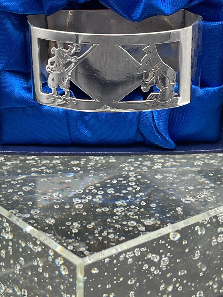 Sterling Silver Disney Mickey Mouse napkin ring.