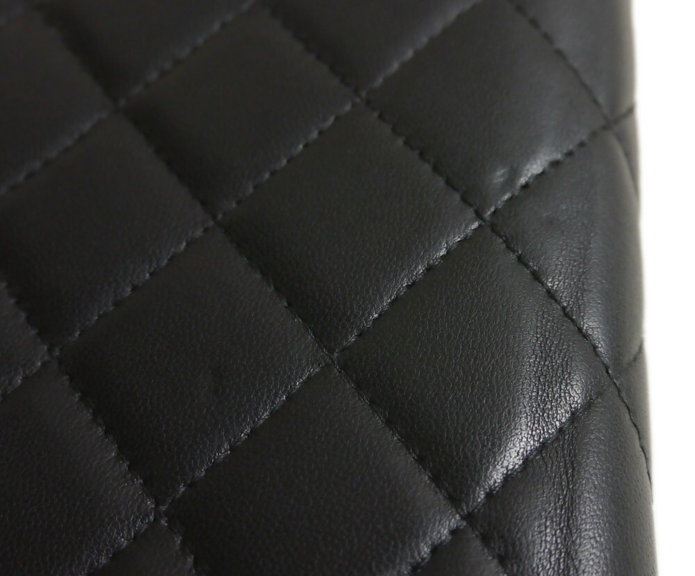 Authentic CHANEL Notebook cover lambskin COCO mark Leather #4174