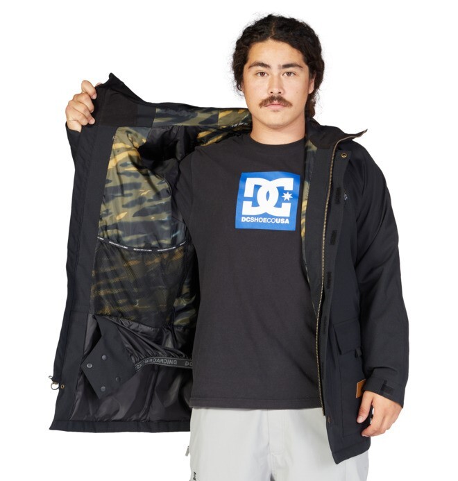 DC Stealth Parka Snowboard Jacket Men's Medium Black