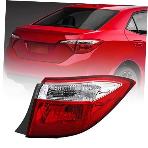 Outer Right Tail Light Assembly Replacement for Corolla OE-Style 2014-2016