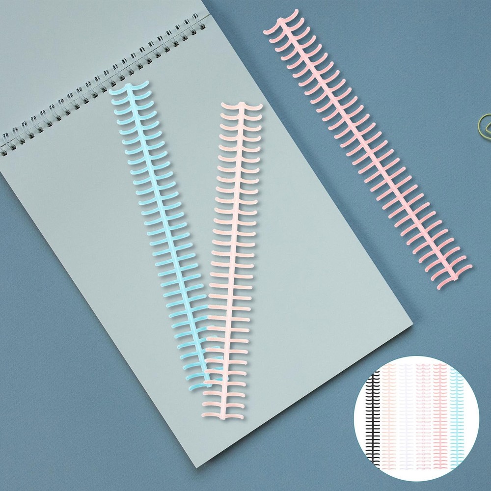 12pcs Click Binding Spines Plastic Loose-Leaf Coil Segmented Binders Notebook...