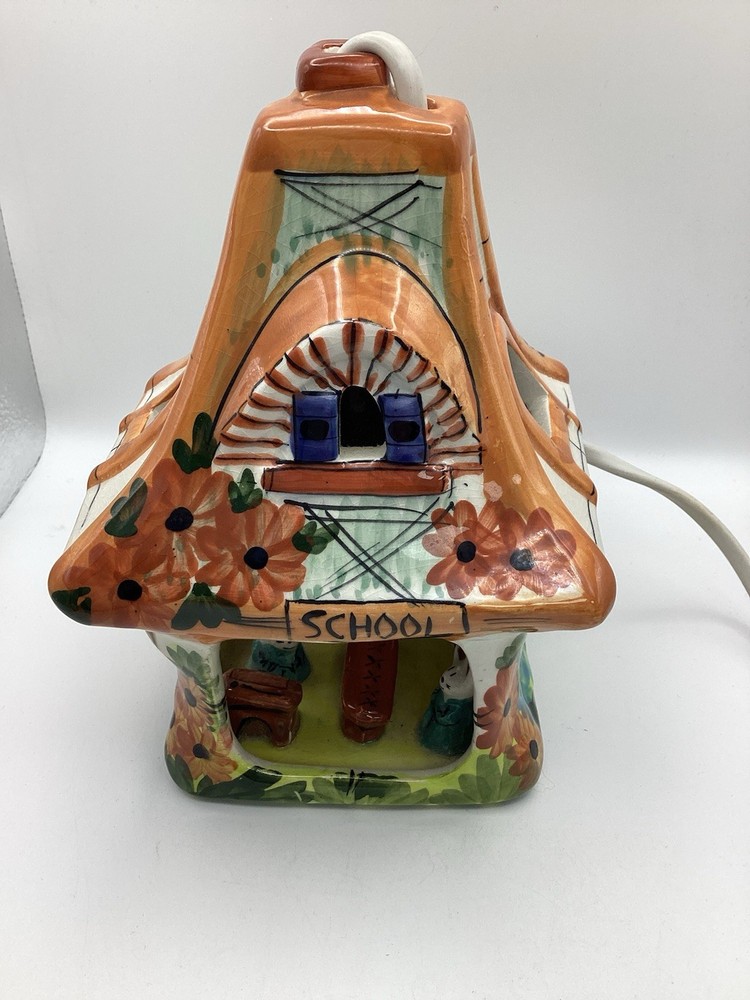 Derek Fowler Ceramic Night Light Mice School Model Working 18cm (H)