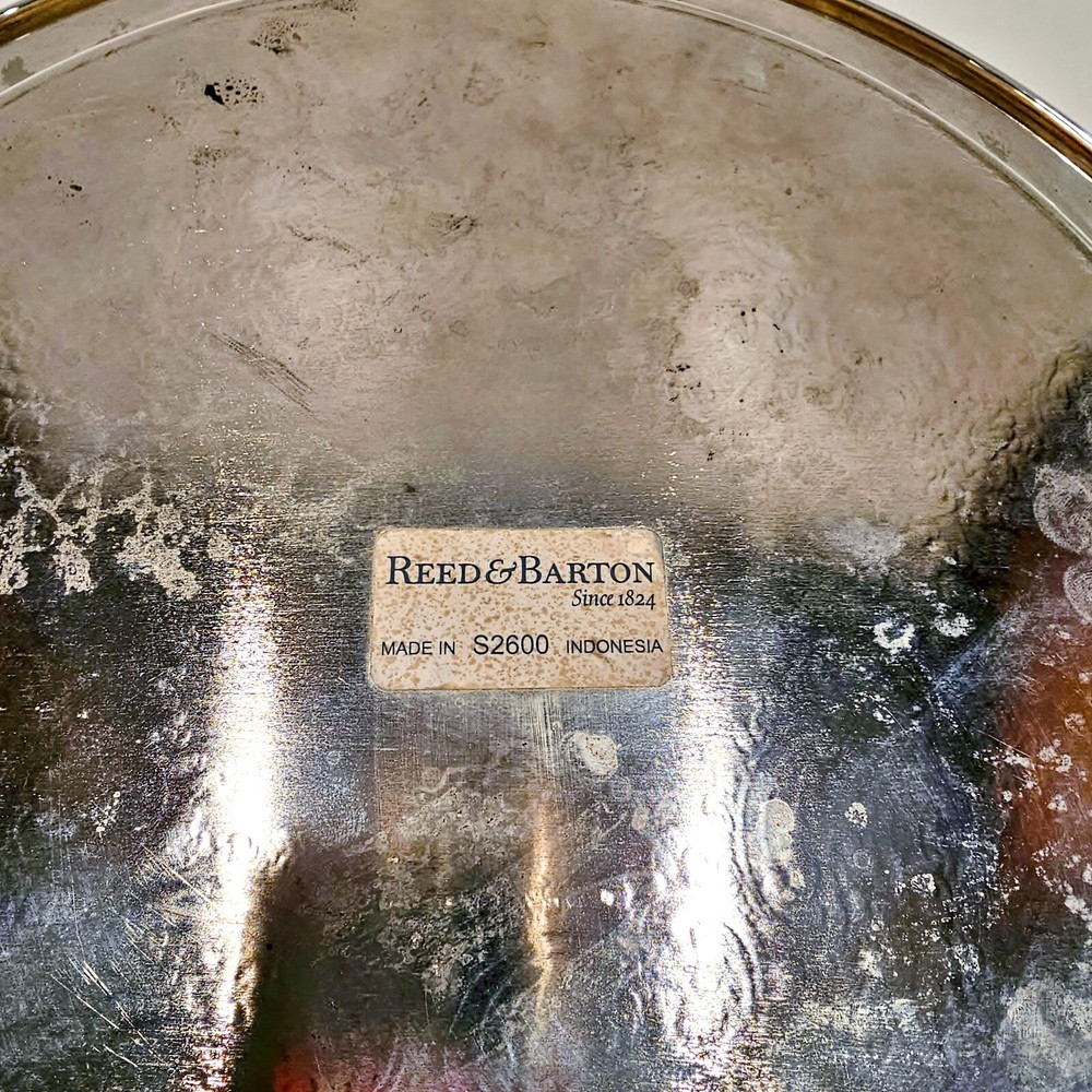 Reed & Barton S2600 Silver Plate Coffee Pot Creamer Sugar Bowl Lid Set with Tray