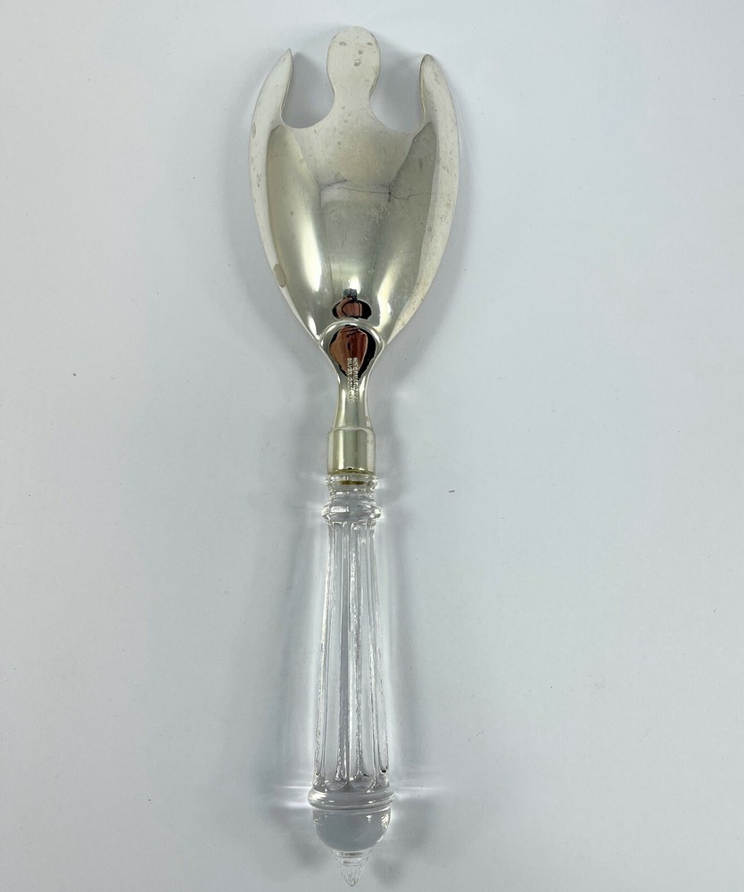 Serving Fork International Silver Co. Glass Handle Silverplate