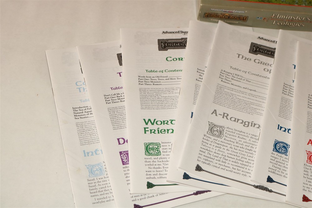ELMINSTER'S ECOLOGIES - Complete Boxed Set - AD&D Forgotten Realms Expansion