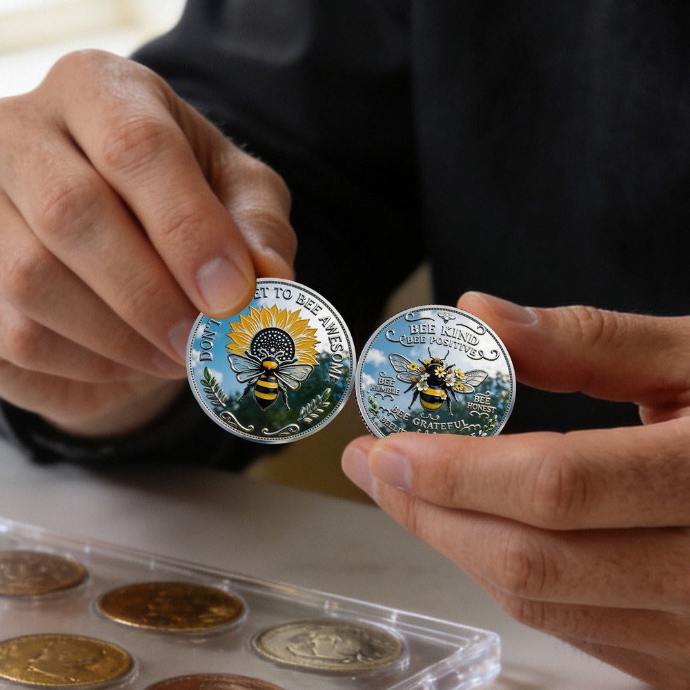 3D Bee Coin Commemorative Coins For Collection