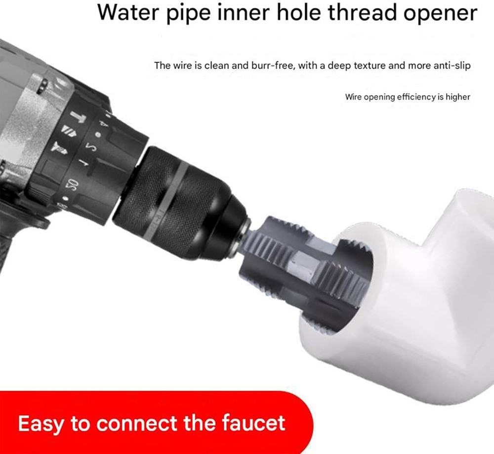 4 Points 6 Points Water Pipe Internal Thread Opener PVC Plastic Pipe Thread Tap