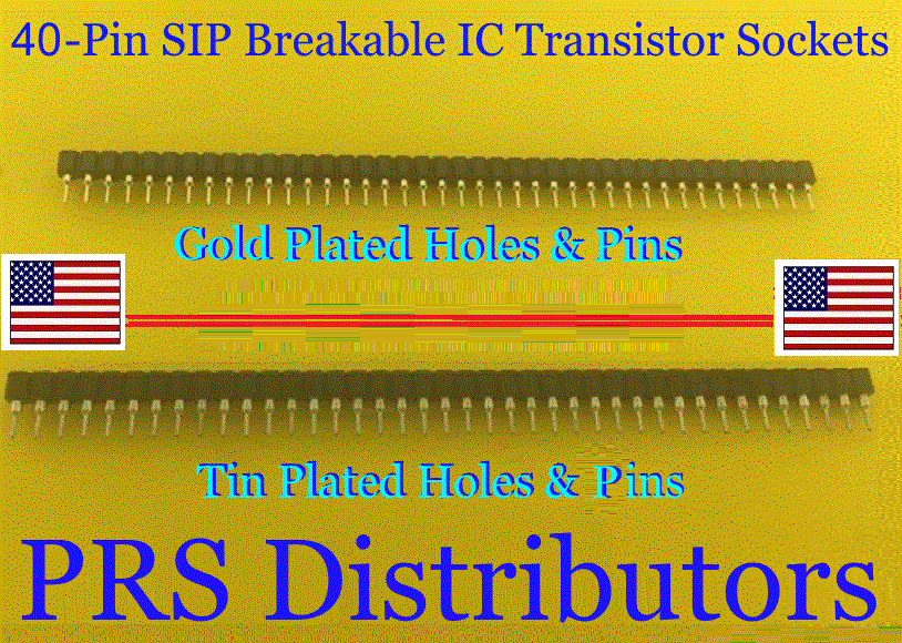 40 Pin PCB IC Transistor Socket Breakable Single Row Round Pin Female Header 1PC