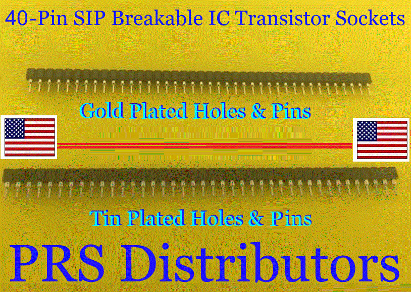 40 Pin PCB IC Transistor Socket Breakable Single Row Round Pin Female Header 1PC