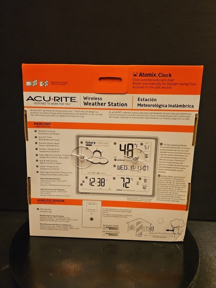 Acurite Wireless Weather Station Self-Learning Forecast with Atomic Clock