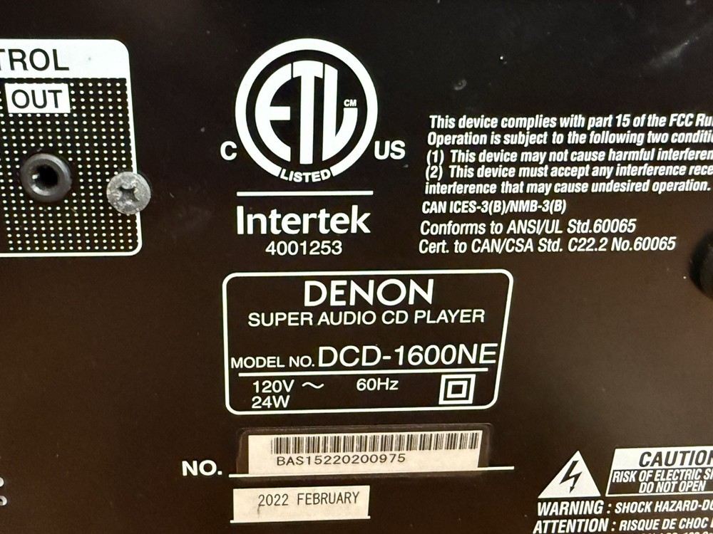 DENON DCD-1600NE Super Audio CD SACD Player Advanced AL32 Processing Plus Tested