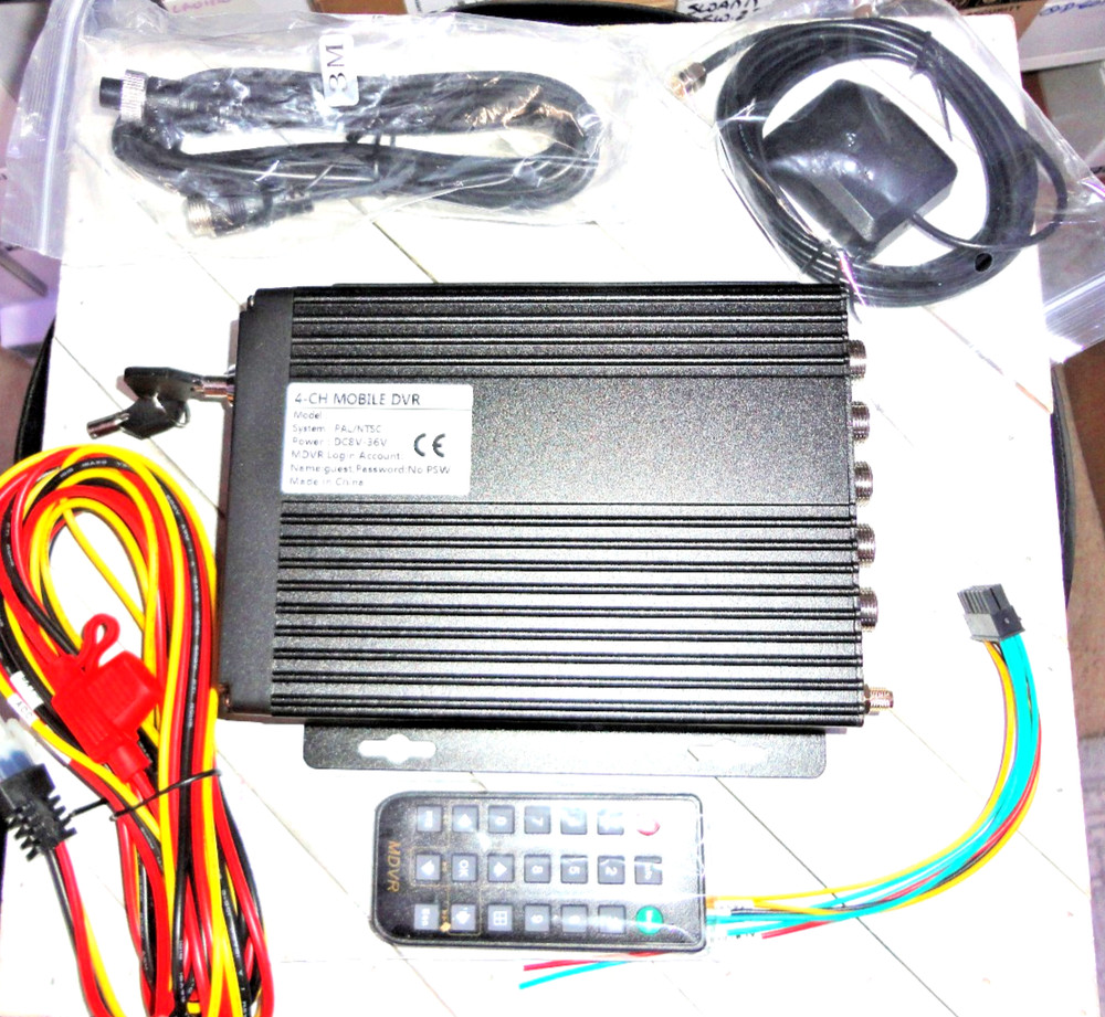 Falcon Electronics 4 CH Mobile mDVR + Cables + Remote + GPS Antenna / Never Used