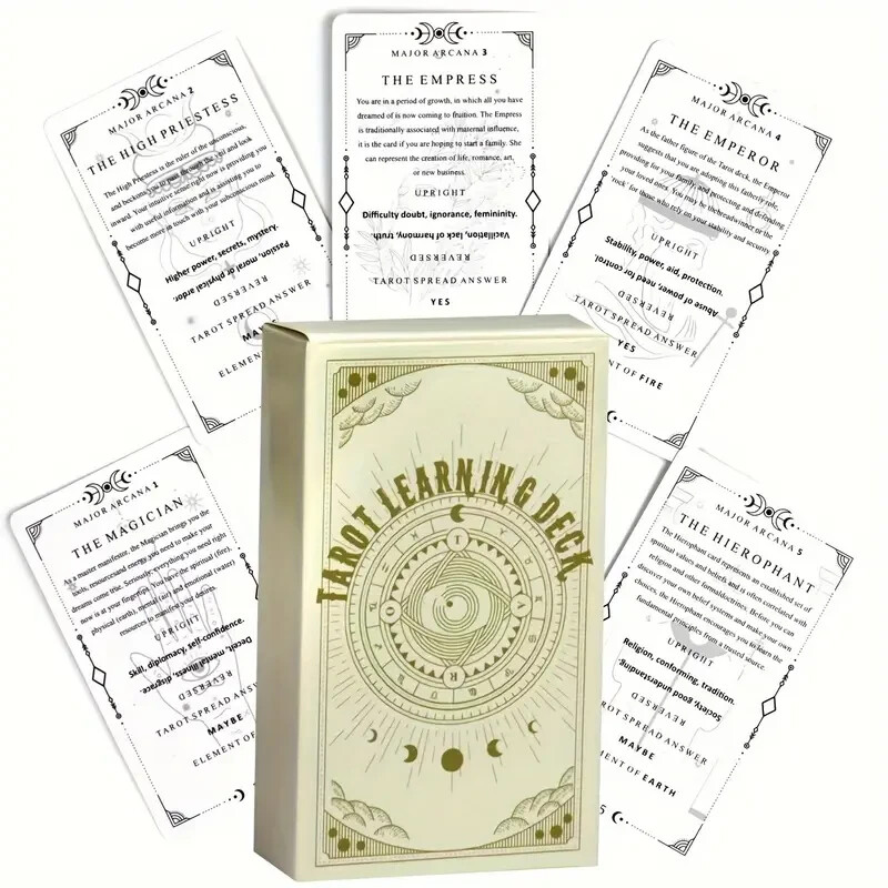 Tarot Learning Deck 78 Sheets Divination Tarot Deck Game Meaning Prediction Card