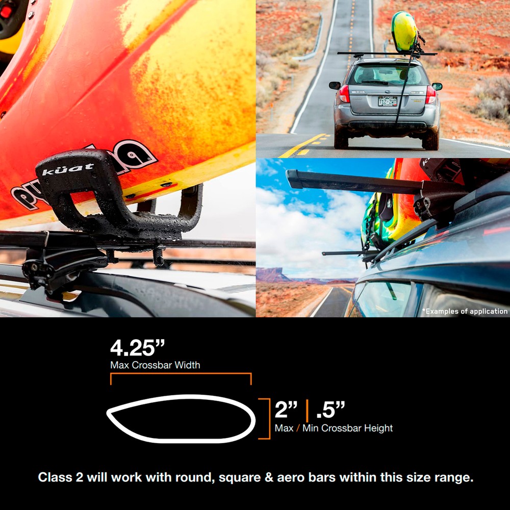 KUAT Class 2 Rooftop Kayak System (C2R1B)