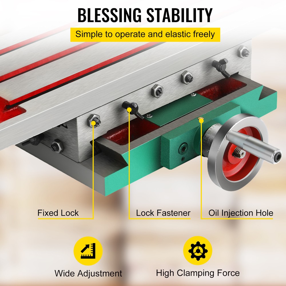 Compound Milling Machine Work Table 4Ways Move Cross Slide Bench Drill Fixture
