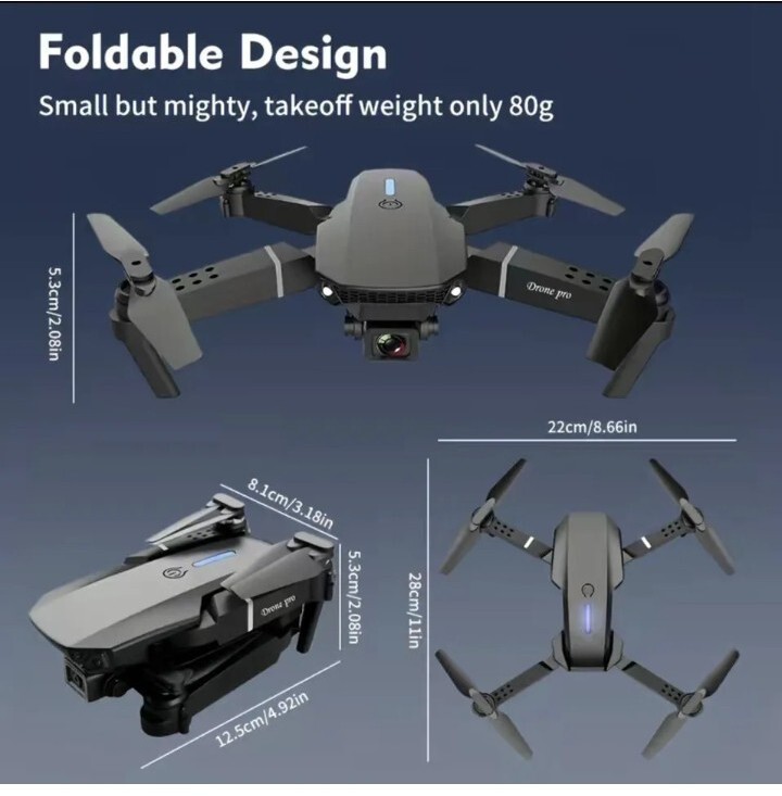 RC Drone HD Pro Wide Angle Camera WIFI FPV Foldable Drone Dual Camera Quadcopter