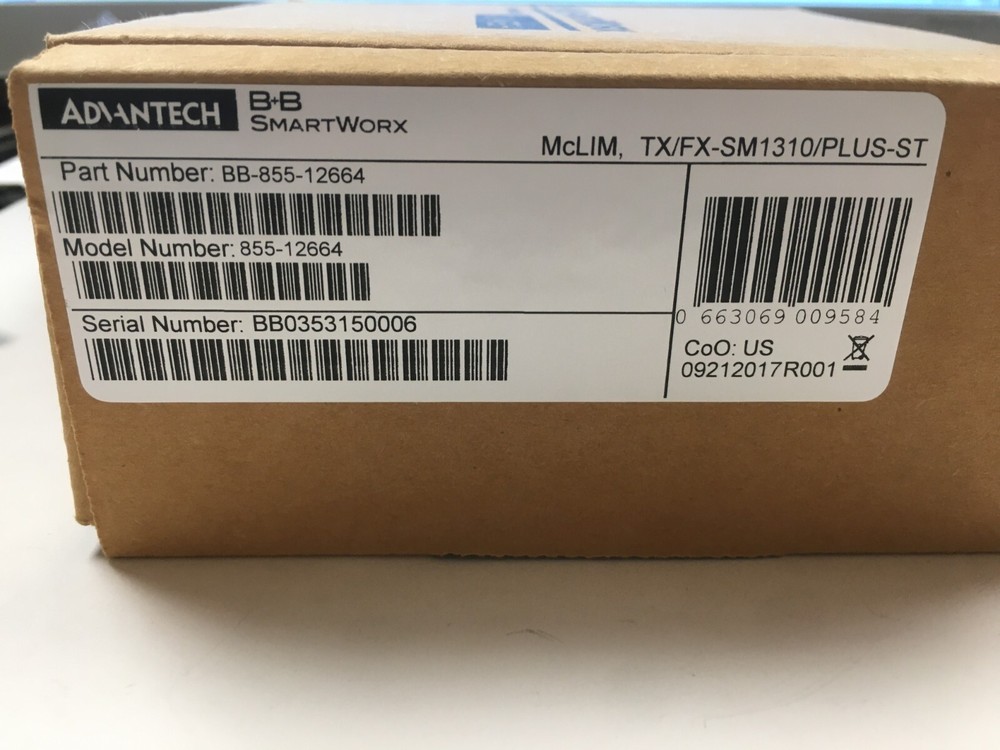 NEW ADVANTECH BB-855-12664, McLIM,  TX/FX-SM1310/PLUS-ST
