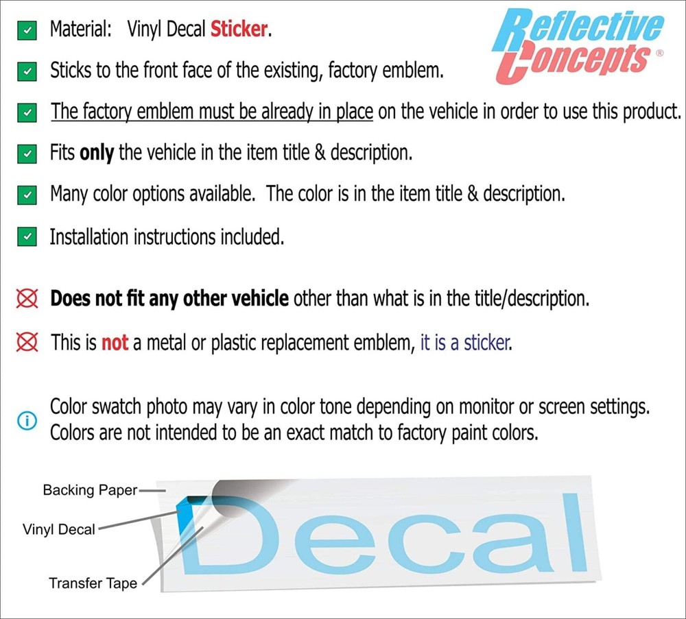 DURANGO Emblem Overlay Decal for Dodge Durango 2011-2024