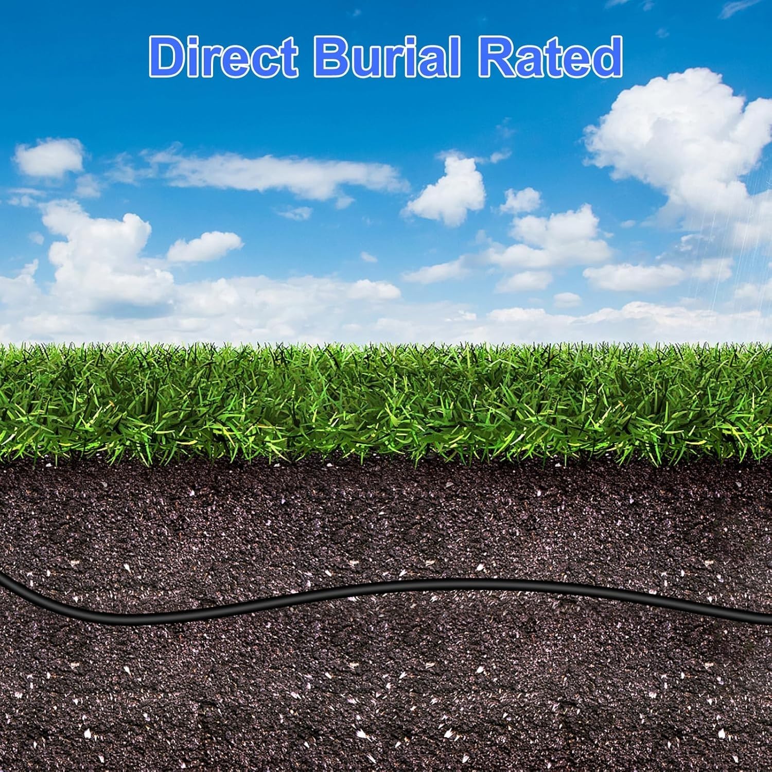 150FT Cat6 Outdoor Ethernet Cable, In-Ground, Heavy Duty Direct Burial, 24AWG...