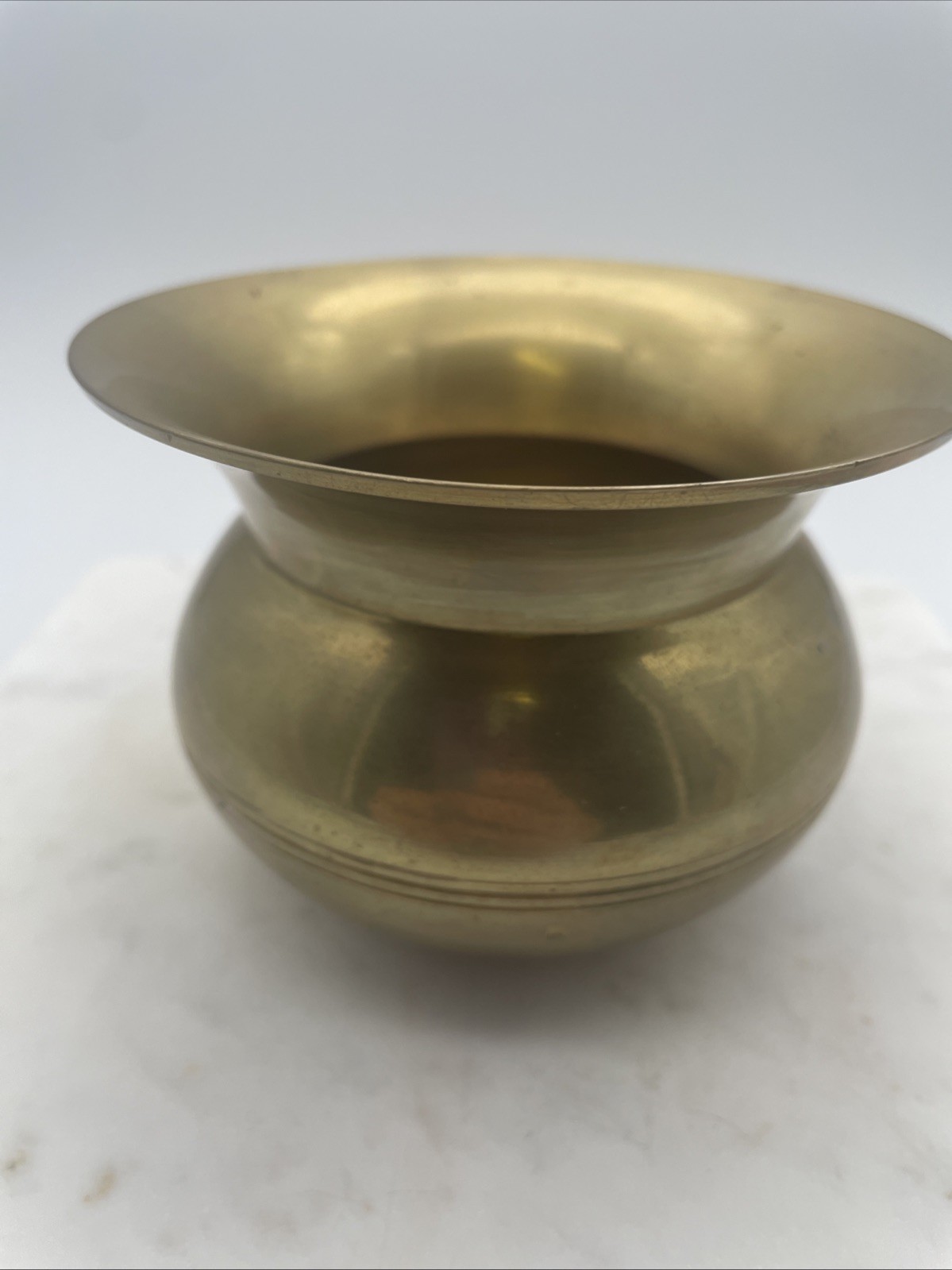 Vintage Brass Mini U.S. Tobacco Co Spittoon Ash Tray Decorative Piece