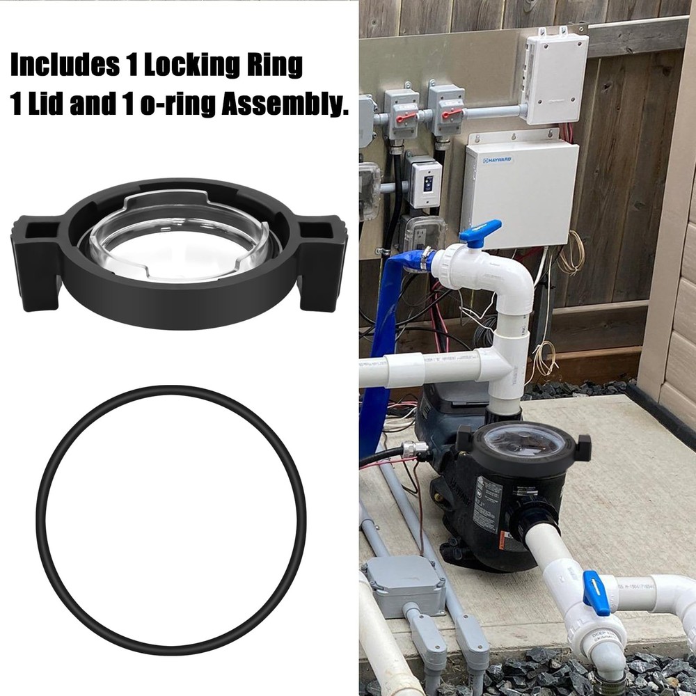 FBULWSEC R0448800 Pool Pump Lid PHP MHP Replacement w/Lock Ring & Gasket