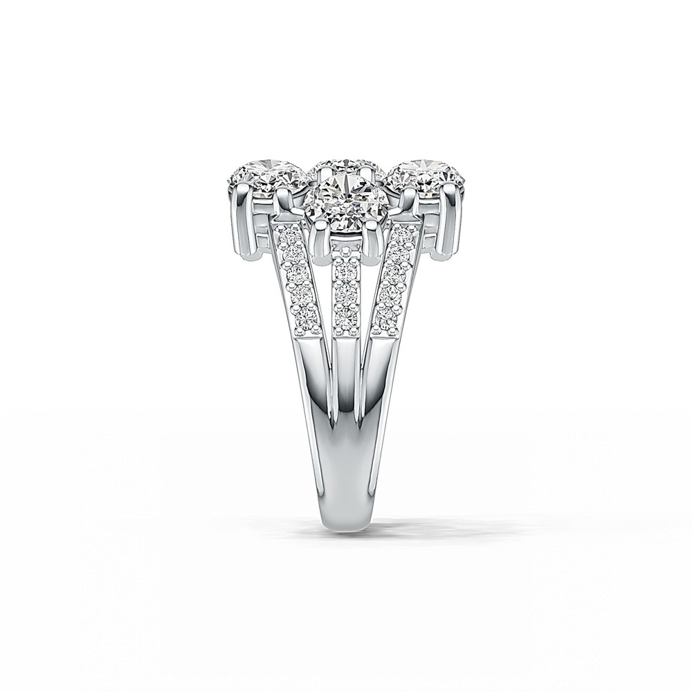 Sterling Silver Semi Mount Ring Setting Oval OV 7X5mm Split Shank