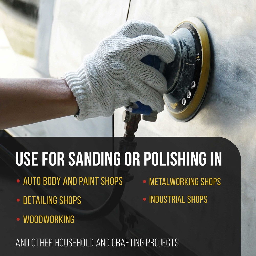 5" Hook & Loop DA Backing Plate Pad, 9 (8 + 1) Hole Pattern, Auto Sanding Pad