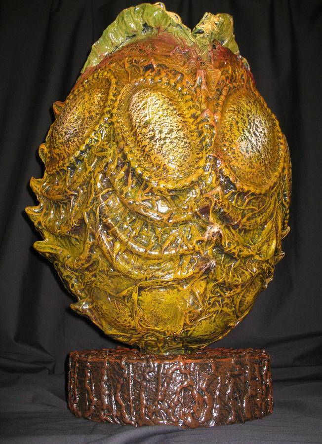 Alien Xenomorph Egg - mixed-media full 3-D sculpture