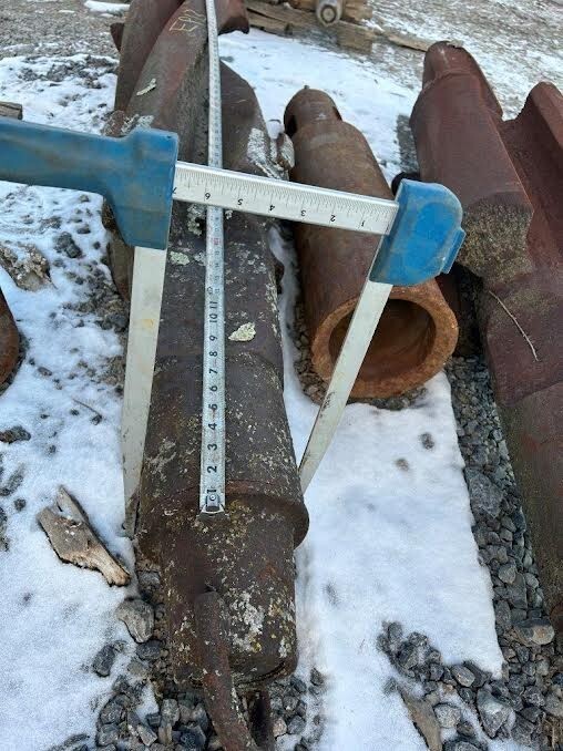 16-3/4" twisted drill bit for cable tool rigs, 70" length, 4" x 5" API pin threa