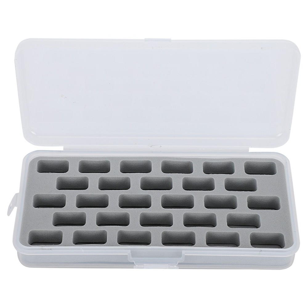 28 Slots Empty Spools Box Plastic Thread Storage Cover Bobbin Organizer