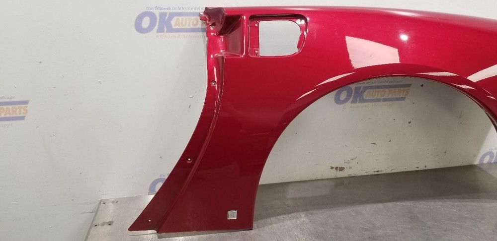 09 CHEVY CORVETTE C6 CONVERTIBLE QUARTER PANEL LEFT DRIVER RED